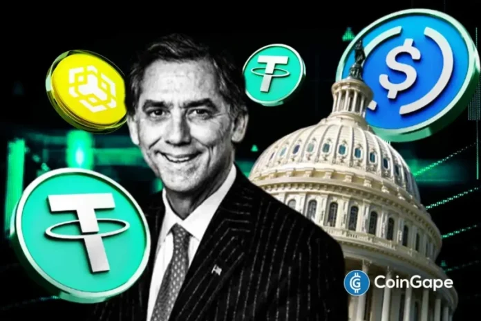 French Hill, the Chairman of the House Committee on Financial Services, has signaled that the CLARITY Act should ban stablecoin yields to gain bipartisan support and pass in the Senate. This comes as banks and the crypto industry continue to clash over whether third-party crypto firms should distribute stablecoin rewards to users. French Hill Signals
The post <a href="https://coingape.com/clarity-act-should-ban-stablecoin-yields-to-advance-in-senate-french-hill-says/">CLARITY Act Should Ban Stablecoin Yields to Advance in Senate, French Hill Says</a> appeared first on <a href="https://coingape.com/">CoinGape</a>.