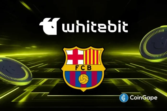 Crypto exchange WhiteBIT has announced a new partnership with football club FC Barcelona, becoming the club’s official crypto exchange partner. The partnership will feature new fan experiences as the crypto exchange looks to integrate Web3 into sports. Ad Ad WhiteBIT Announces 5-Year Partnership With FC Barcelona In a press release, the crypto exchange announced that
The post <a href="https://coingape.com/whitebit-partners-with-fc-barcelona-in-push-to-integrate-crypto-into-sports/">WhiteBIT Partners With FC Barcelona in Push to Integrate Crypto Into Sports</a> appeared first on <a href="https://coingape.com/">CoinGape</a>.