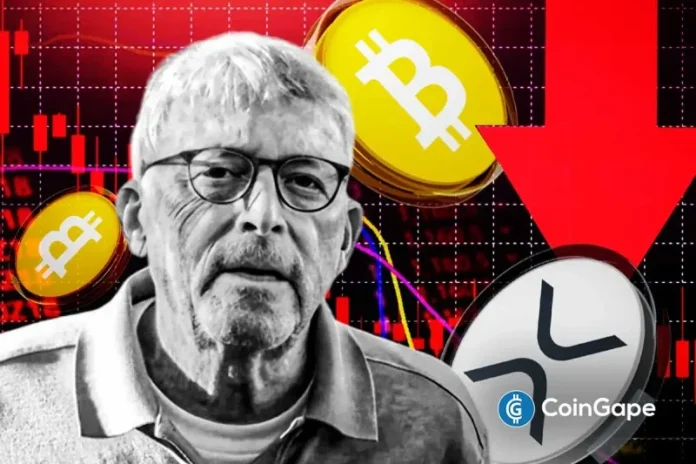 XRP price led cryptocurrency losses on Friday, plummeting by 10% in a 24-hour. The token hovered below $1.30, marking its lowest level since Nov 2024. This bearish trend continues as Peter Brandt forecasts a potential crash in Bitcoin’s price to $42k. Cryptocurrency markets are still under intense pressure, and Bitcoin is having trouble holding above
The post <a href="https://coingape.com/markets/xrp-price-outlook-as-peter-brandt-predicts-btc-price-might-crash-to-42k/">XRP Price Outlook As Peter Brandt Predicts BTC Price Might Crash to $42k</a> appeared first on <a href="https://coingape.com/">CoinGape</a>.